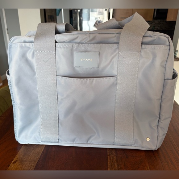 STATE Jordan diaper tote- ice blue $198 - Picture 11 of 14